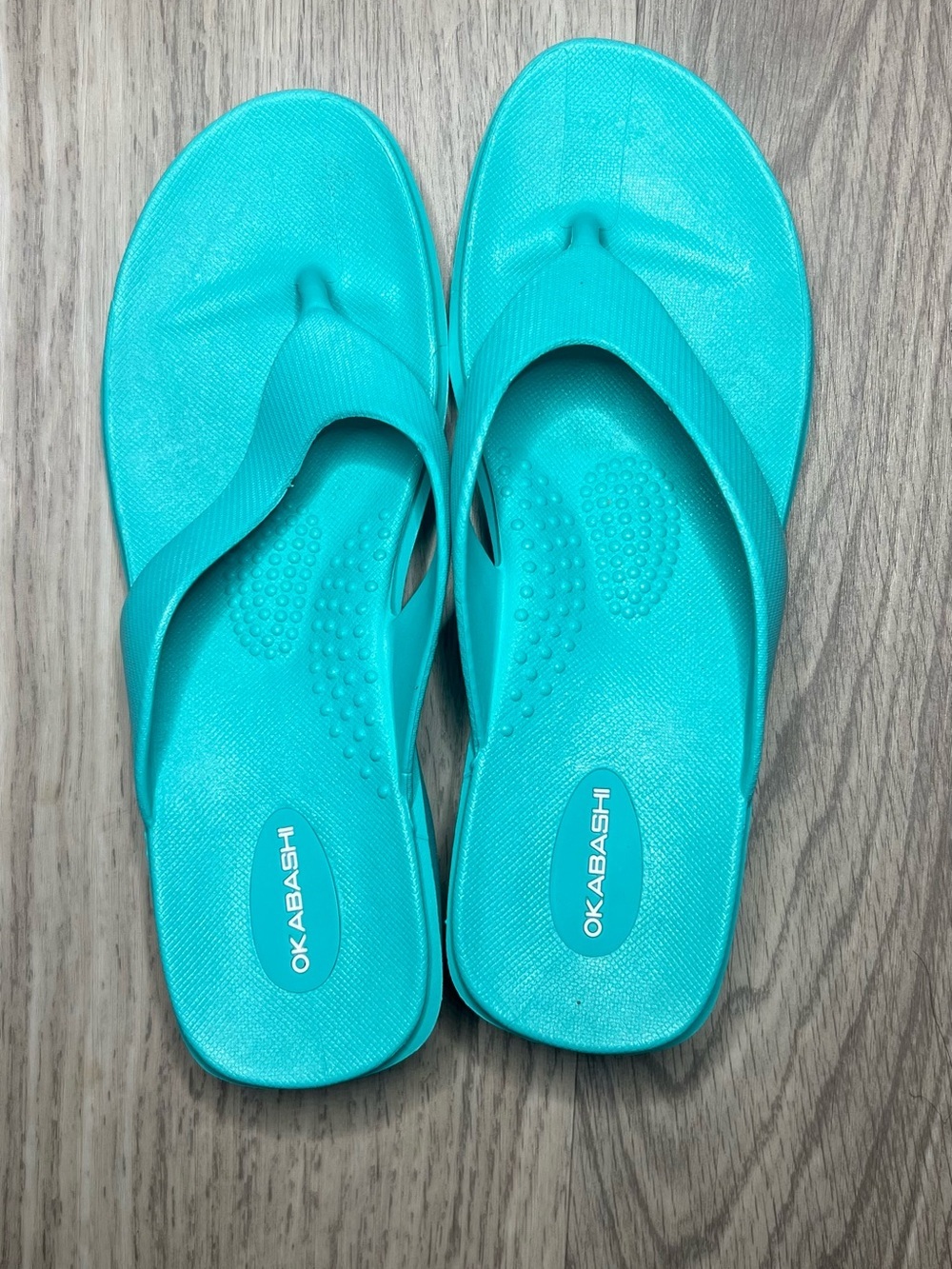 Okabashi Wedge Flip Flops Sz M